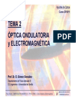 Optica - Tema 2 - Optica Ondulatoria y Electromagnetica - 2010-11