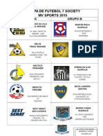 Tabela 6 Copa de Futebol 7 Society