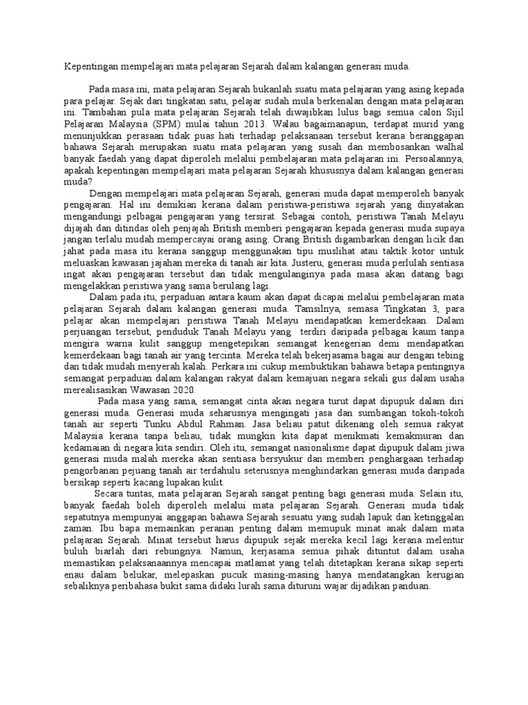 Edukasi Sejarah untuk Generasi Muda