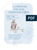 A Clubhouse For Kids Christmas Flyer