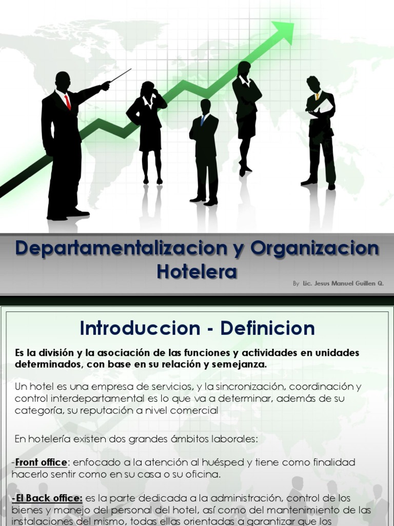 Departamentalizacion y Organizacion Hotelera Hotel Business