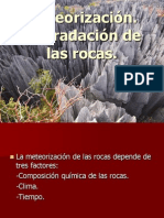 Meteorizacion: Degradacion de Las Rocas