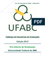 UFABC - Catalogo de Disciplinas 2012