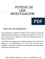 Hipótesis de una investigación