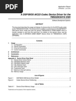 A DSP/BIOS AIC23 Codec Device Driver For The TMS320C6416 DSK