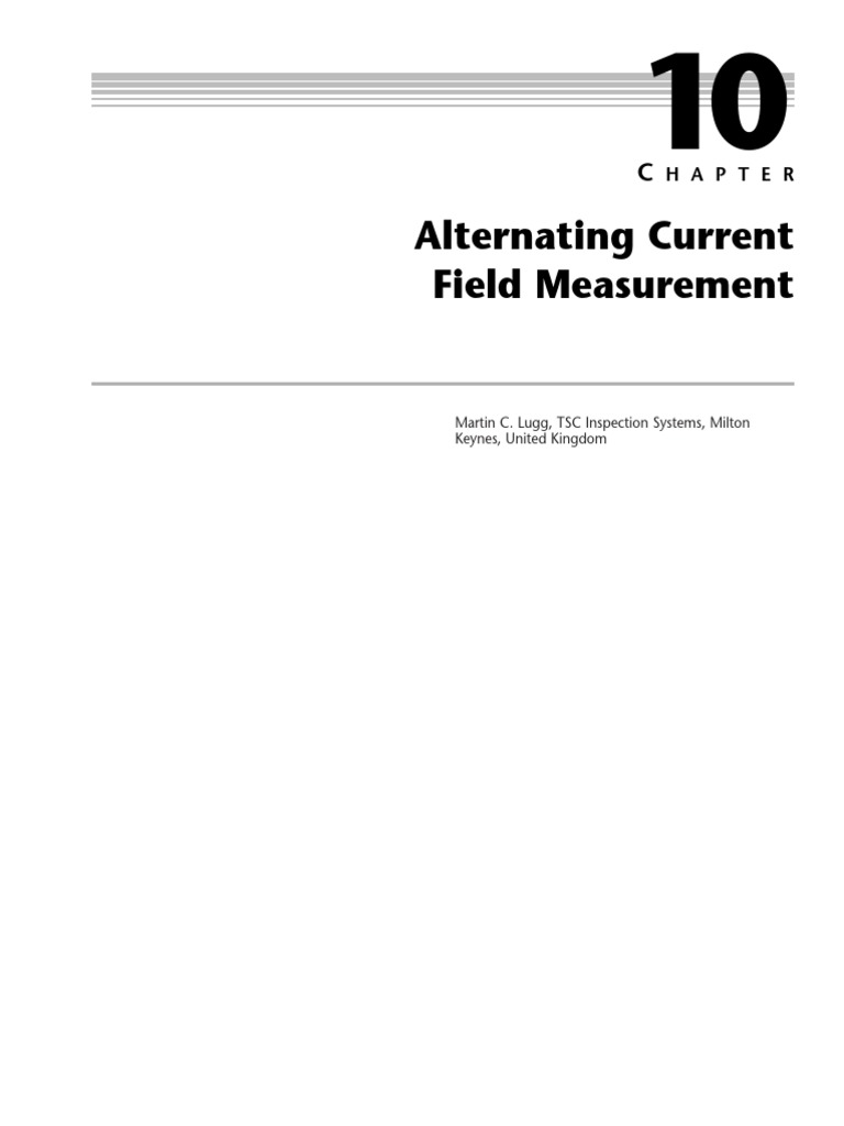 AC Field Measurement Techniques | PDF | Magnetic Field | Electric Current
