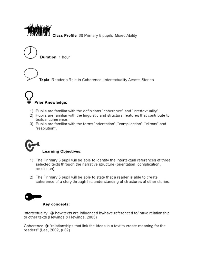 Lesson Plan Template Without Refrences | PDF | Intertextuality | Genre