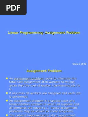 Assignment