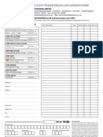 January 2010 Trade Price List/Order Form