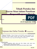 Aturan Sitasi Dalam Penulisanilmiah