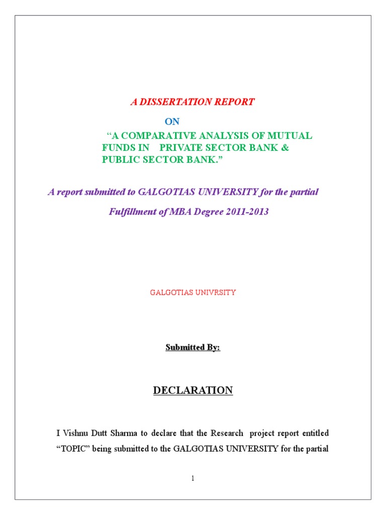 Comparative Analysis of Mutual Funds | PDF | Mutual Funds | Securities ...