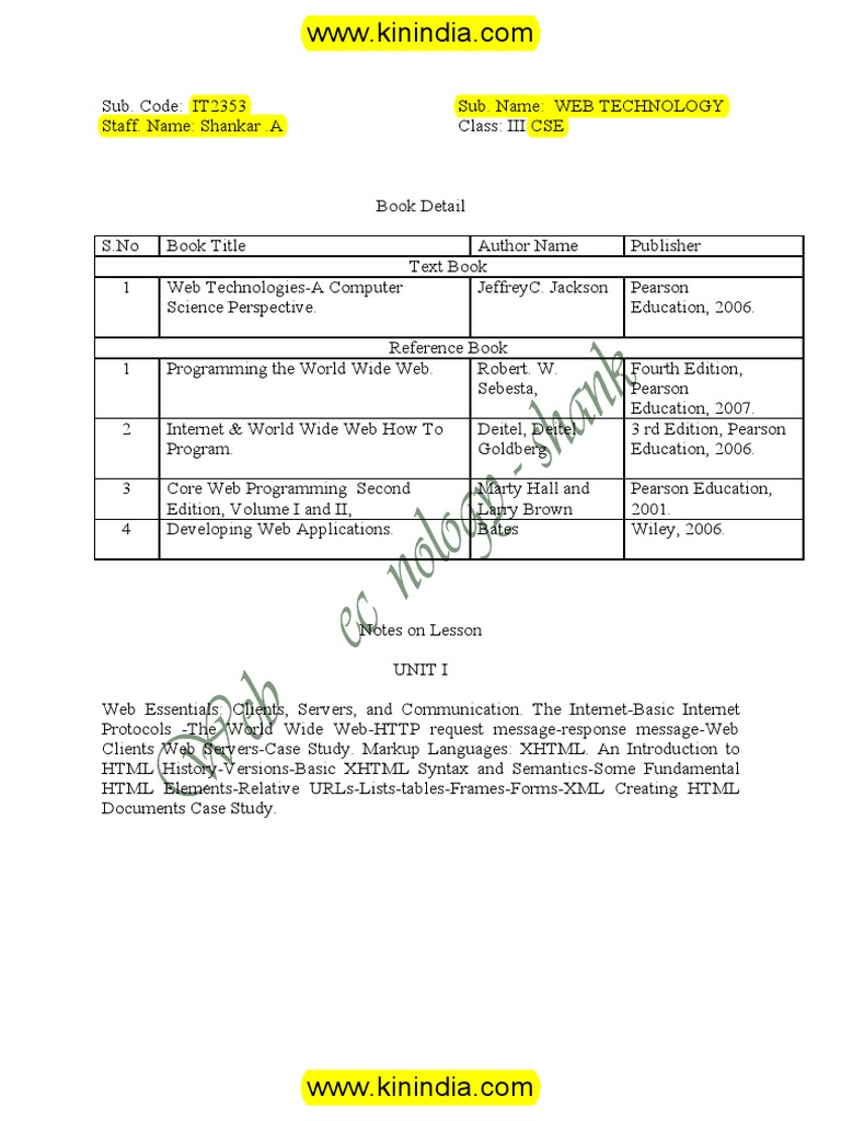 web-technology-notes.pdf | Web Server | Hypertext Transfer Protocol