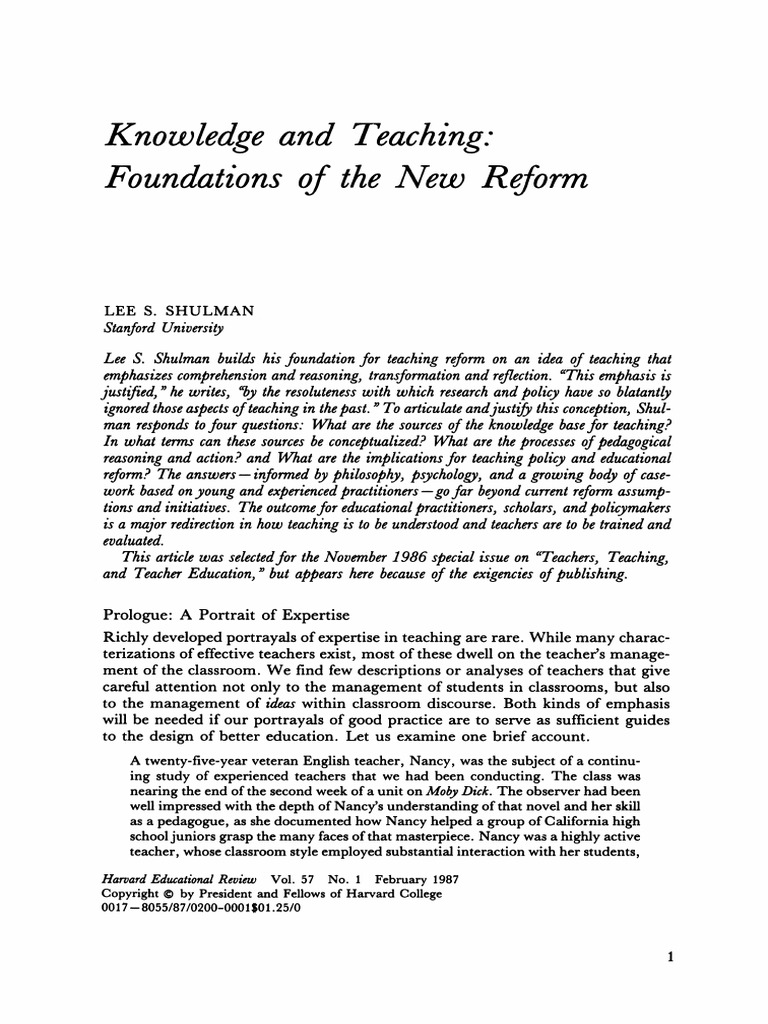 objectives of 1987 education reform
