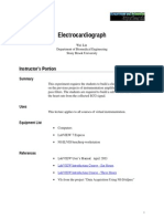 Electrocardiograph: Instructor's Portion