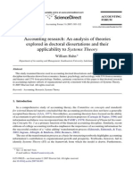 Accounting Research an Analysis of Theories Explored in Doctoral Dissertations and Their Applicability to Systems Theory 2007 Accounting Forum