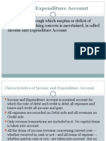 Income and Expenditure Account