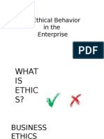 2.5 Ethical Behavior in The Enterprise