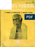 Bharata Manisha Quarterly Vol. II, No. 2 _ 3 July, Oct. 1976 - M.M. Gopinath Kaviraj_Part1