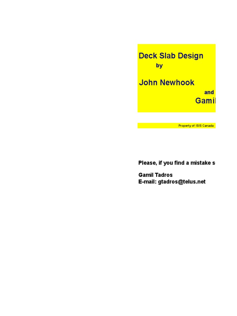 Deck Slab Bridge Design | PDF | Deck (Ship) | Concrete