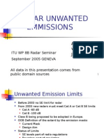 Radar Unwanted Emmissions: A Personal View J R Holloway