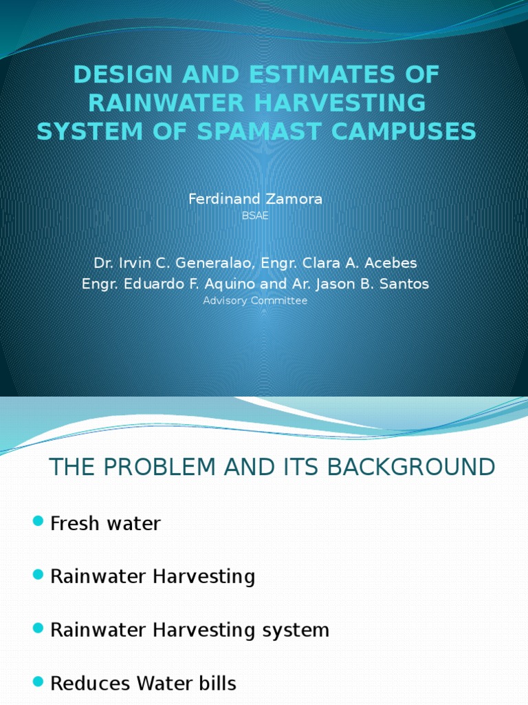 Design and Estimates of Rainwater Harvesting System of | PDF | Rain ...