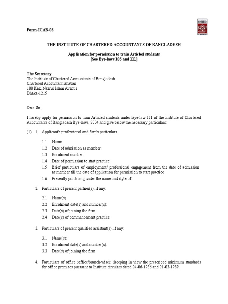 Form Icab 08 PDF Accountant Government Information
