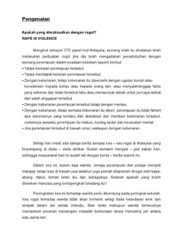 Pengenalan Kes Rogol Pdf