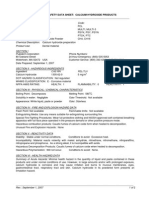 Material Safety Data Sheet: Calcium Hydroxide Products