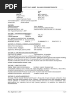 Material Safety Data Sheet: Calcium Hydroxide Products