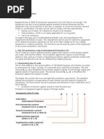 Test Specification For Degrees of Protection