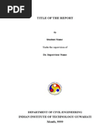 Model Format For Seminar Report