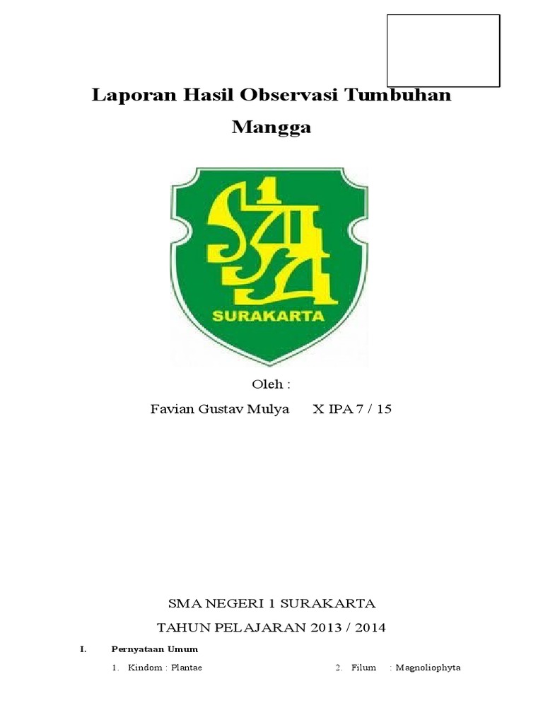 Teks Laporan Hasil Observasi Tentang Buah Mangga Terkait