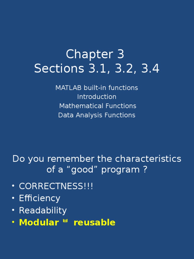 MATLAB Built-in Functions Guide | PDF | Parameter (Computer Programming ...