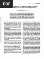 Blass. Understanding Bchavior in The Milgram Obedience Experiment