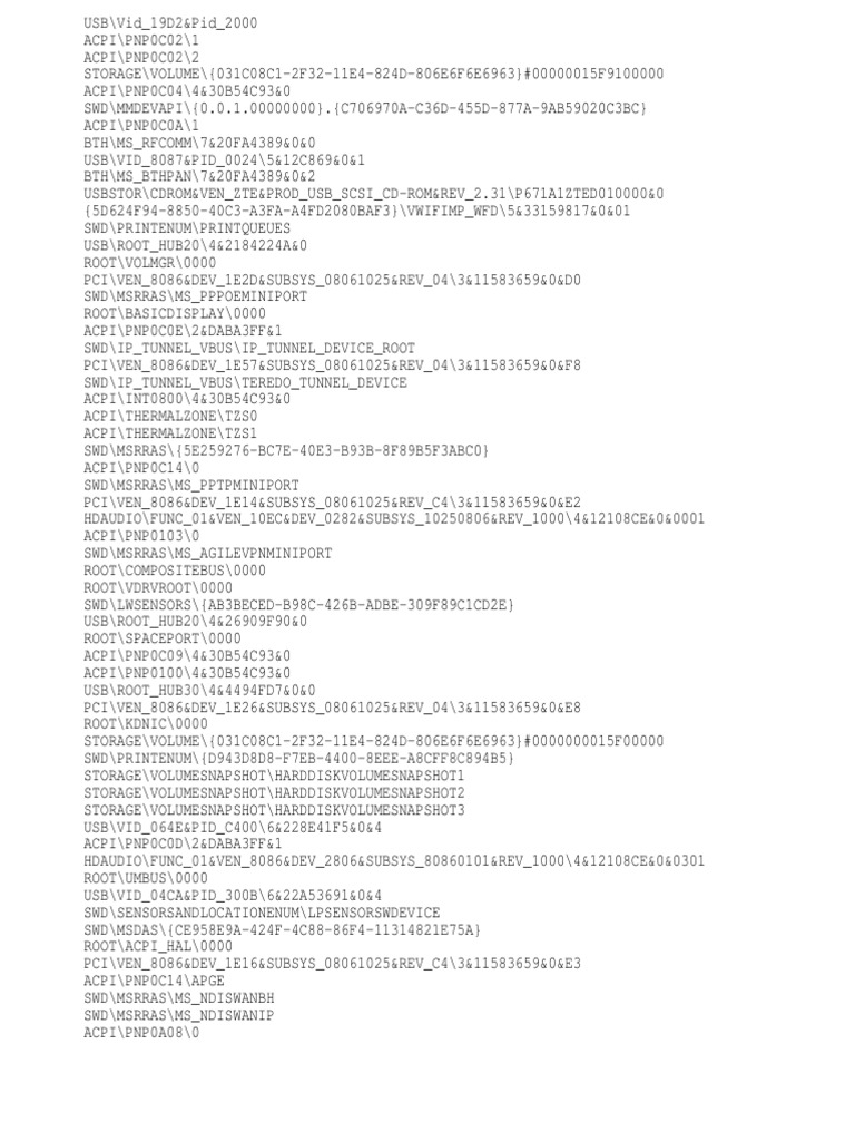 Device Hardware Identifiers | PDF