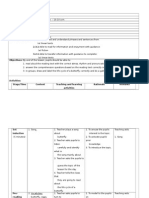 Lesson Plan Monday 21 Jul