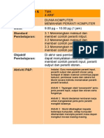 Tema /Topik/Modul: Masa: Standard Pembelajaran:: Mata Pelajaran & Kelas