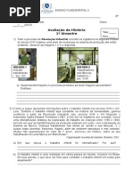Avaliação HISTÓRIA - 8º Ano