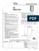 Broan Elite 15-Inch Trash Compactor - 15WH, 15BL, 15SS, 15WT, 15TT - Specification Sheet