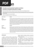 Prevalência de Desnutrição Hospitalar Em Idosos
