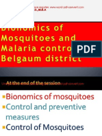 Bionomics of Mosquitoes and Malaria Incdence in Belgaum-1987-2008