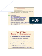 Tema 8 Validez Evidencia Externa