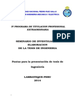 Unprg-fime Pautas Para La Elaboracion de Tesis de Ingenieria