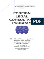 Foreign Legal Consultant Program: The State Bar of California