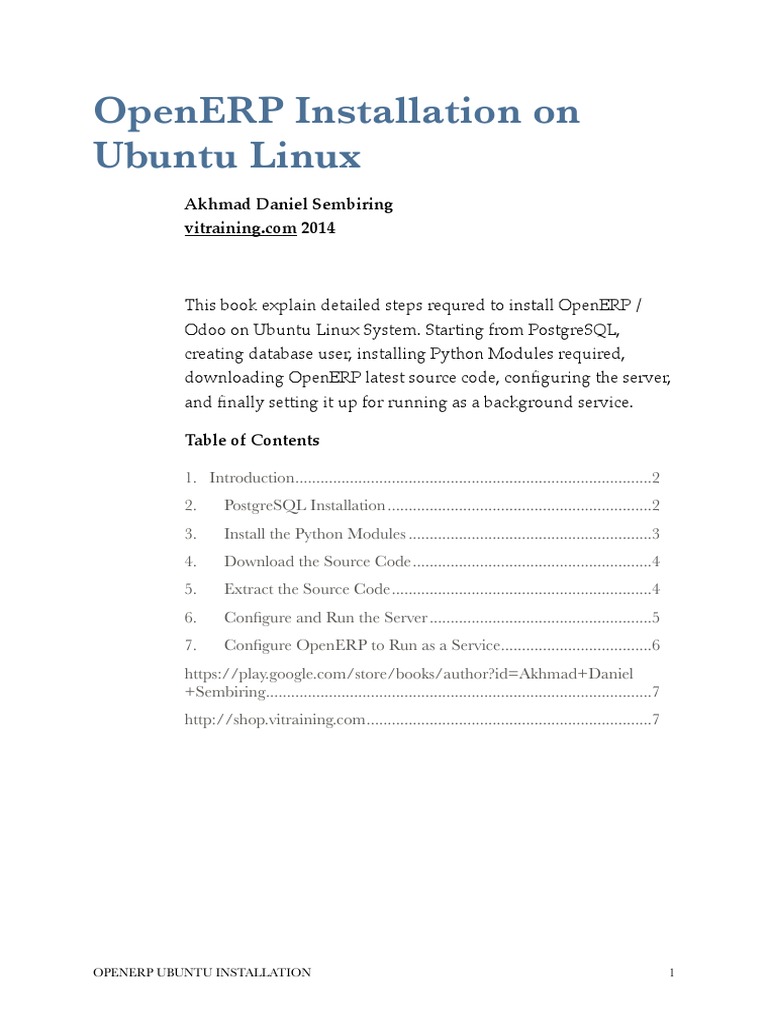 OpenERP Installation Guide for Ubuntu | PDF | Postgre Sql ...