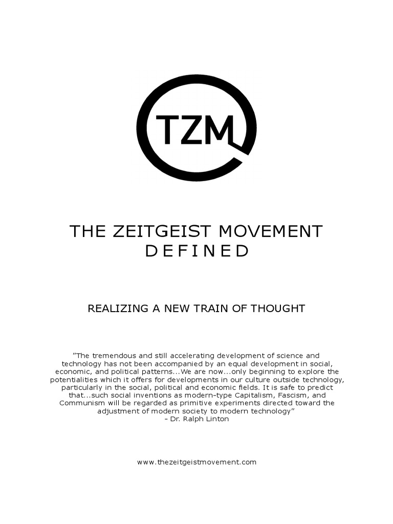Defining The Zeitgeist Movement | PDF | Violence | Science