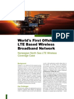 World S First Offshore LTE Based Wireless Broadband Network - Norwegian North Sea LTE Wireless Coverage Case