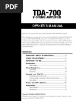 Roland TDA-700 Owner's Manual