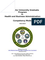 Army-Baylor Mha Competency Model Aligned With Jmes