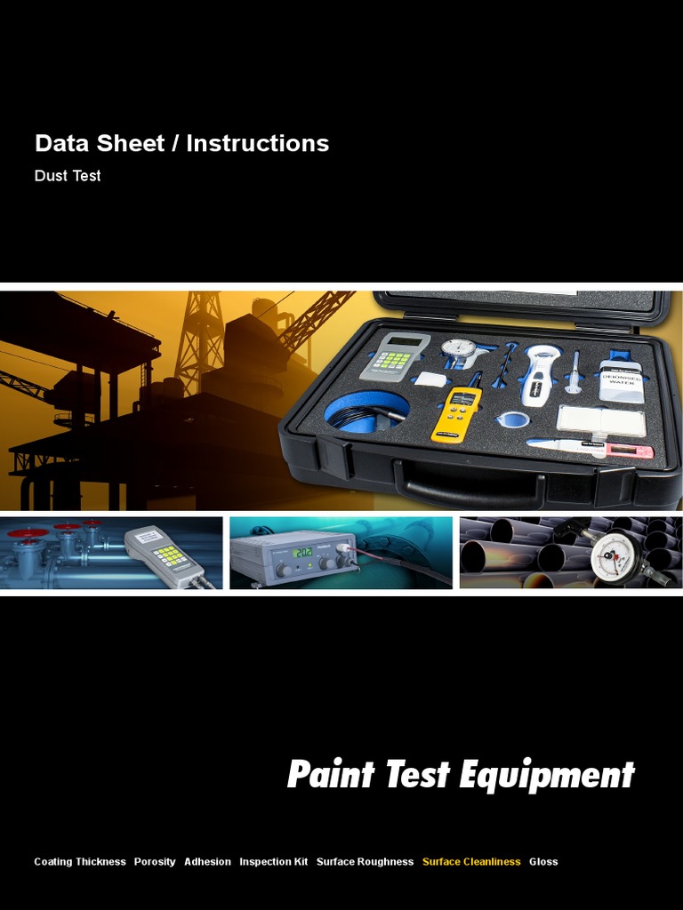 Dust Test Data Sheet | PDF | Dust | Paint